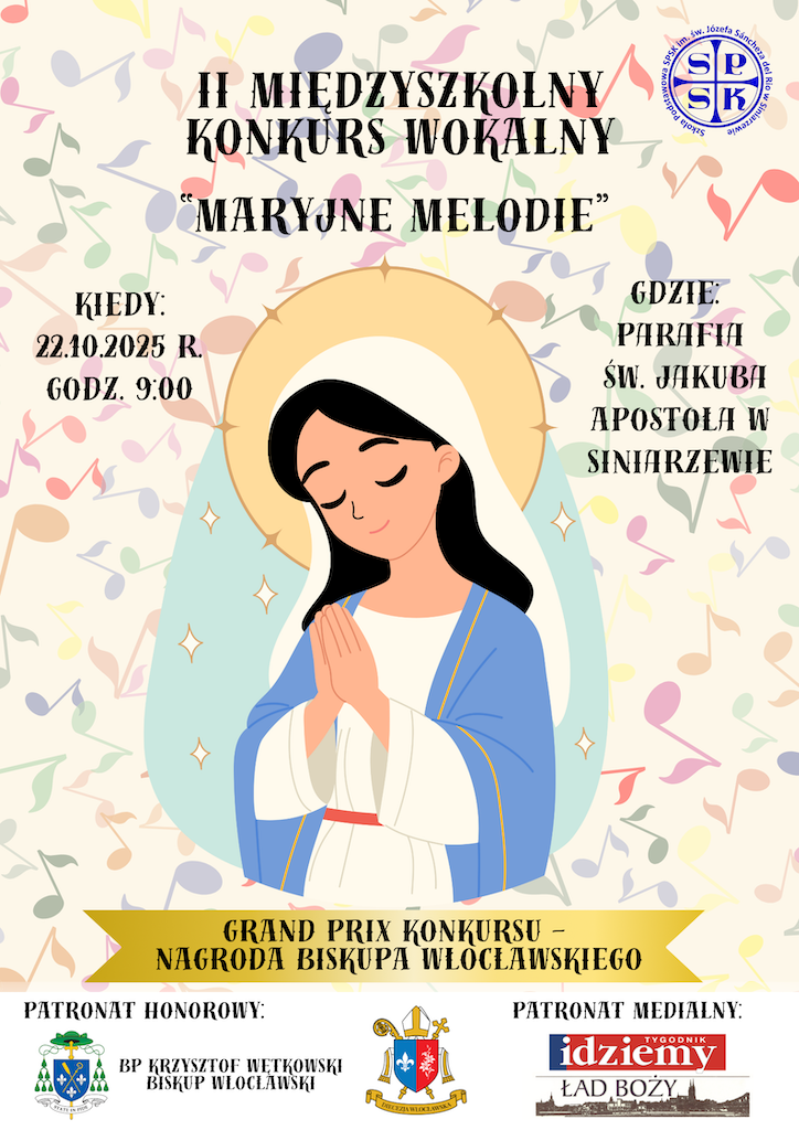 Siniarzewo: II Międzyszkolny Konkurs Wokalny „Maryjne Melodie” (zapowiedź)
