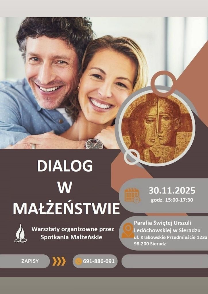 Sieradz: Spotkania pt. "Dialog w małżeństwie" (zaproszenie)