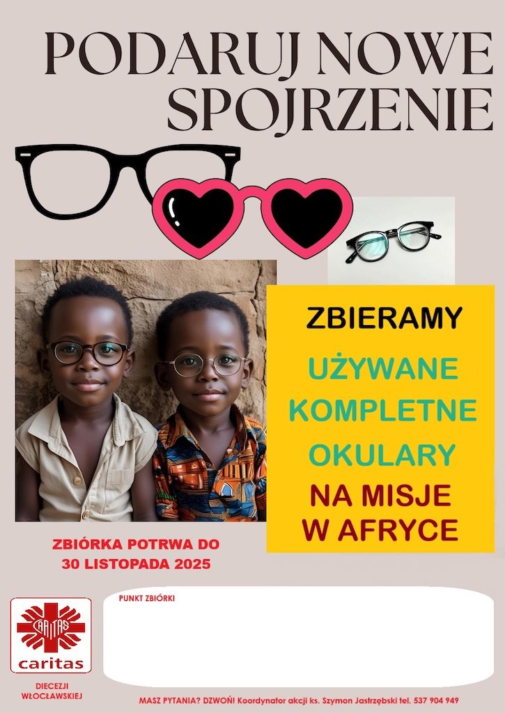 Caritas: „Podaruj nowe spojrzenie” – zbiórka okularów dla Afryki