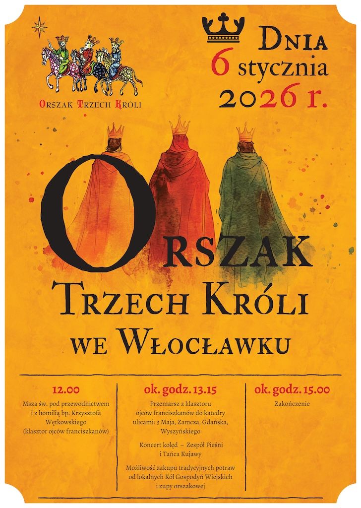 Orszak Trzech Króli we Włocławku (zaproszenie)