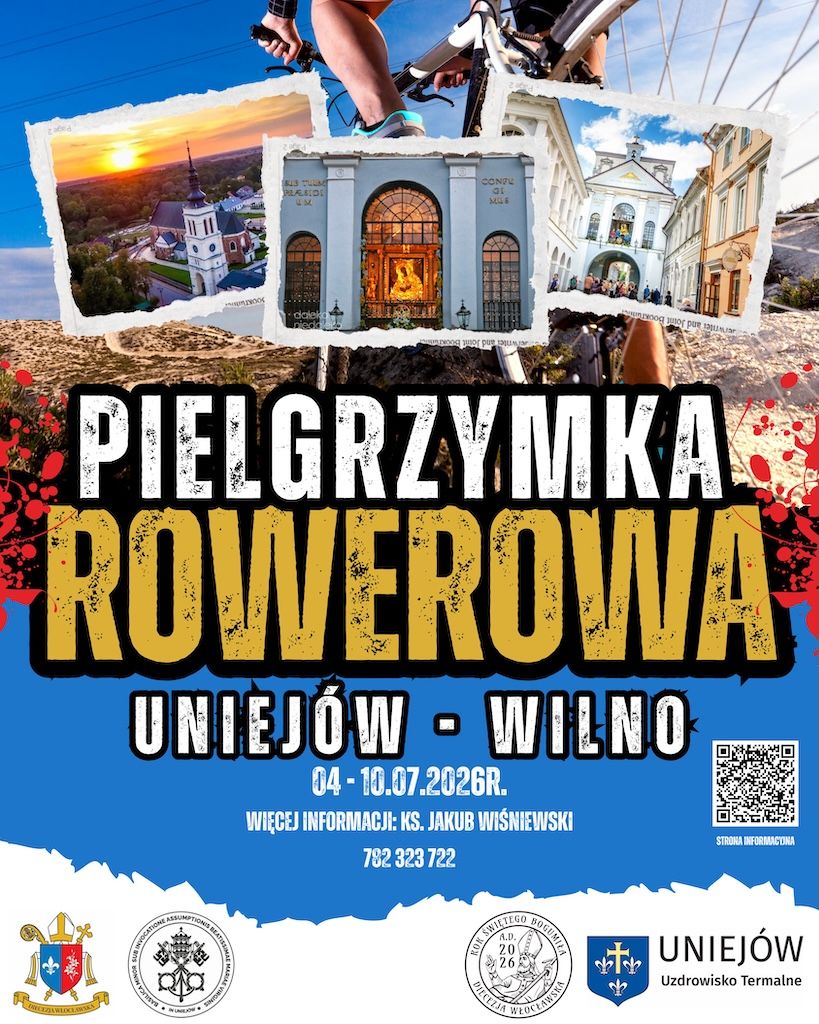 Jubileuszowa pielgrzymka rowerowa z Uniejowa do Wilna (zapowiedź)