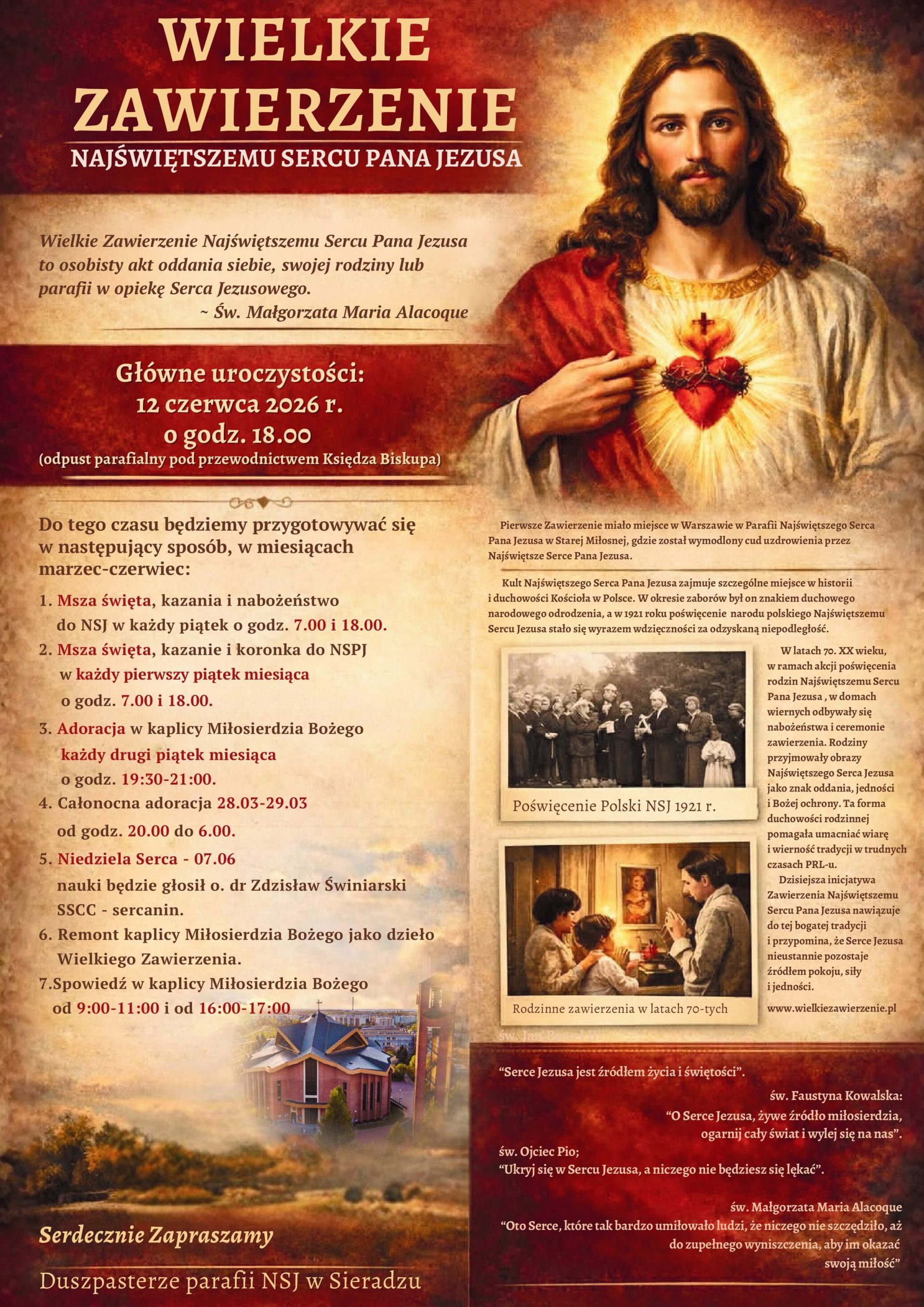 Sieradz: Wielkie zawierzenie Najświętszemu Sercu Pana Jezusa (zapowiedź)