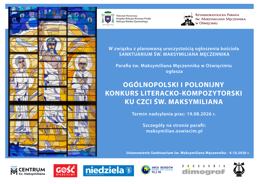 Konkurs literacko-kompozytorski ku czci św. Maksymiliana (informacja i zaproszenie)