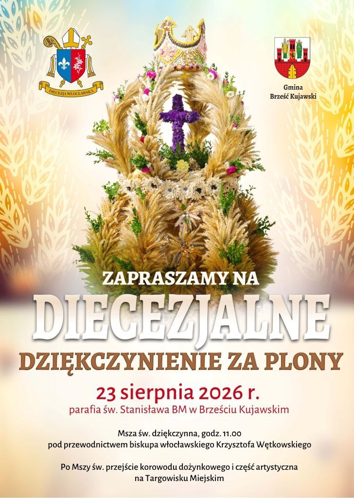 Diecezjalne Dożynki w Brześciu Kujawskim (zaproszenie)