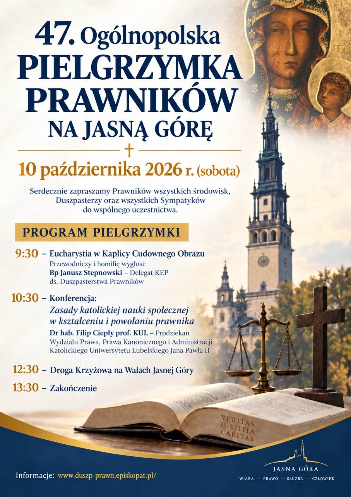 47. Ogólnopolska Pielgrzymka Prawników na Jasną Górę (zapowiedź)