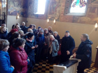 Pielgrzymi z Łotwy w sieradzkiej kolegiacie