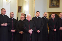 Prezbiterzy z życzeniami u biskupa włocławskiego