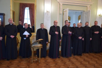 Prezbiterzy z życzeniami u biskupa włocławskiego