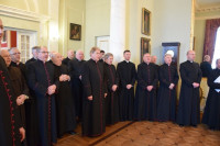 Prezbiterzy z życzeniami u biskupa włocławskiego