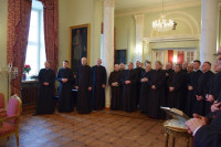 Prezbiterzy z życzeniami u biskupa włocławskiego