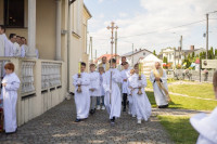 Pielgrzymka dzieci pierwszokomunijnych do Świnic Warckich